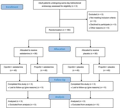 Esketamine as an Adjuvant to Ciprofol or Propofol Sedation for Same-Day Bidirectional Endoscopy: Protocol for a Randomized, Double-Blind, Controlled Trial With Factorial Design